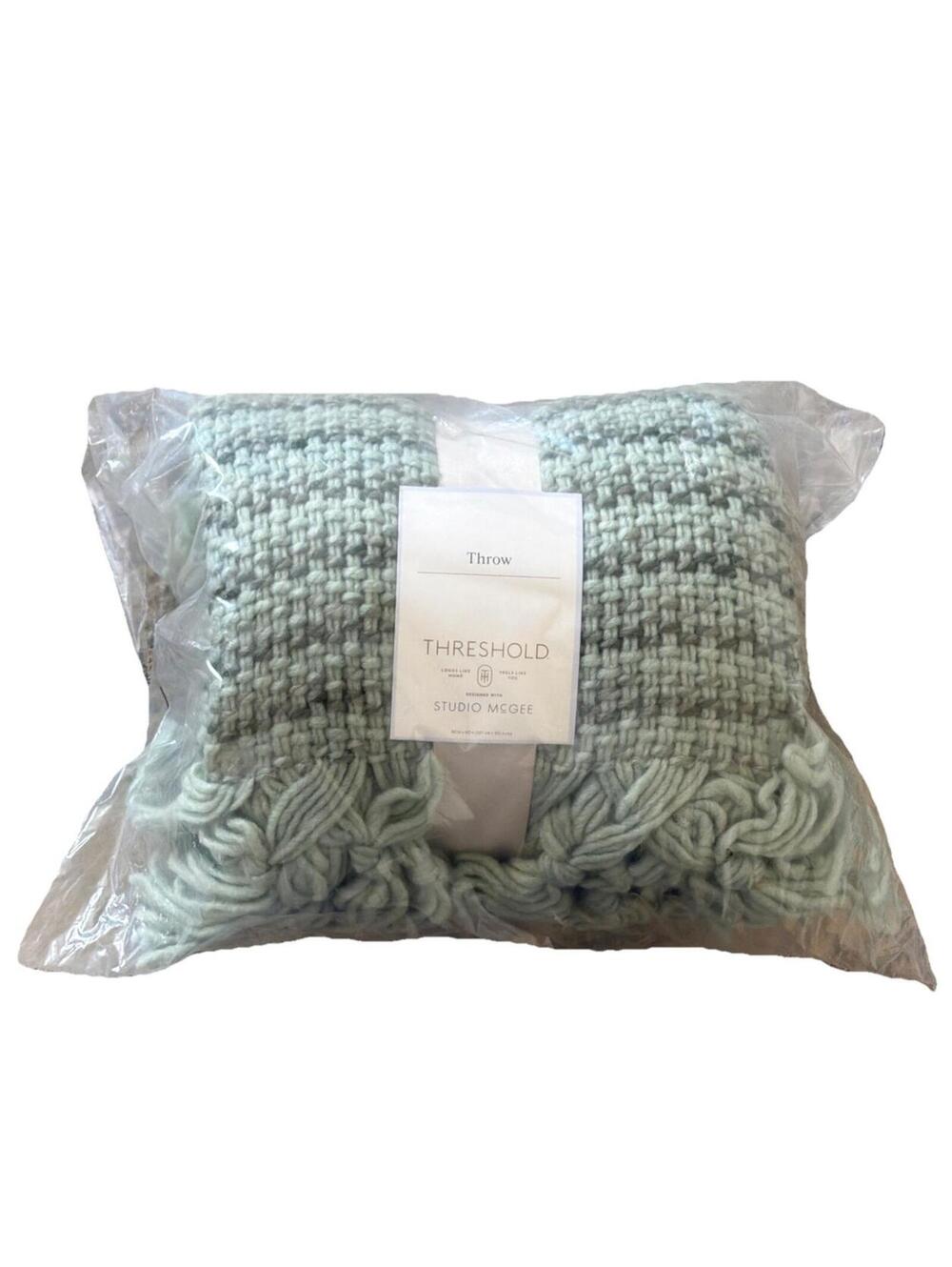 Threshold Sage Green Knit Throw Blanket 50x60~NWT